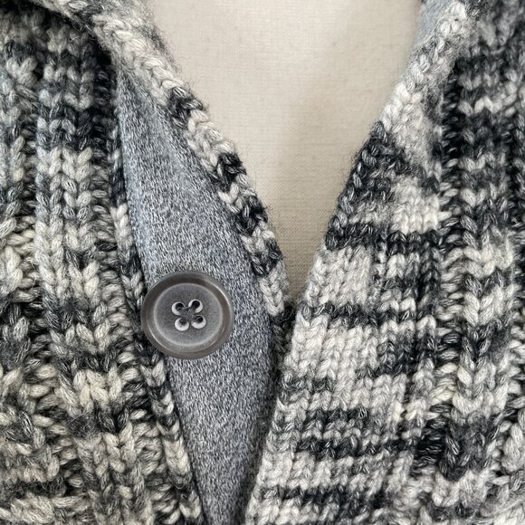 Banana Republic Womens Medium Marled Cardigan Sweater Wool Blend Chunky Knit - Picture 7 of 13